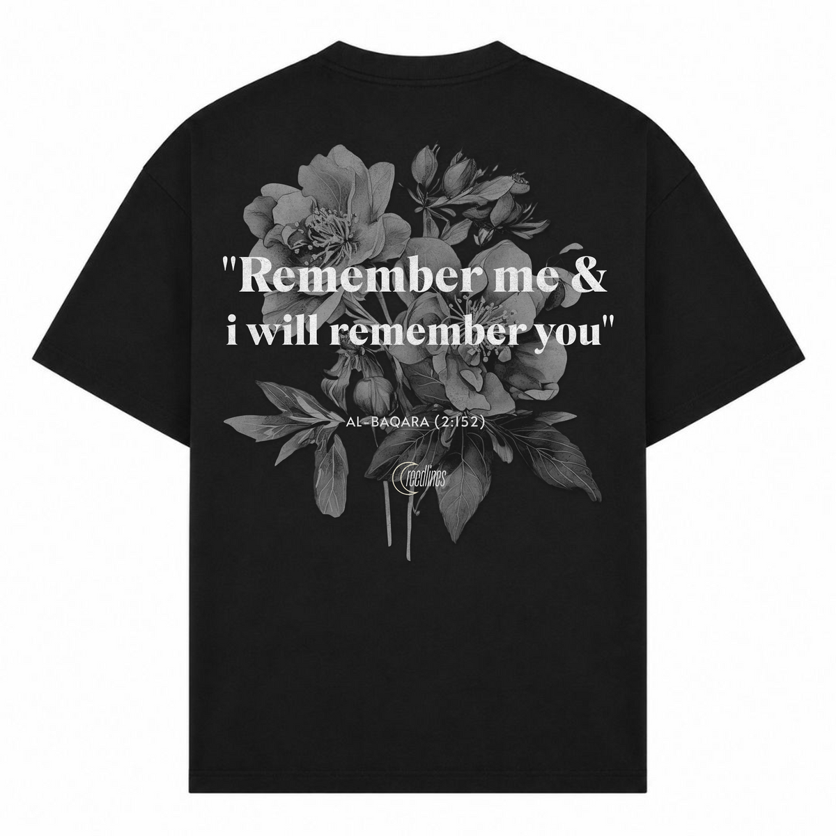 REMEBER ME Oversized Shirt - Schwarz