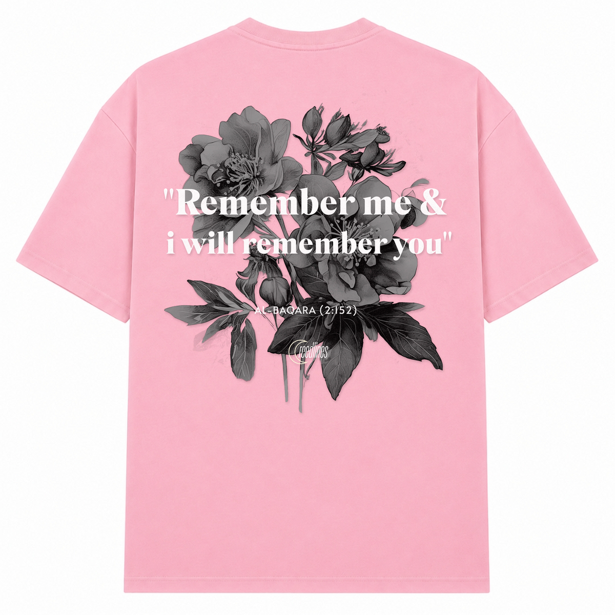 REMEBER ME Oversized Shirt - Soft Pink 