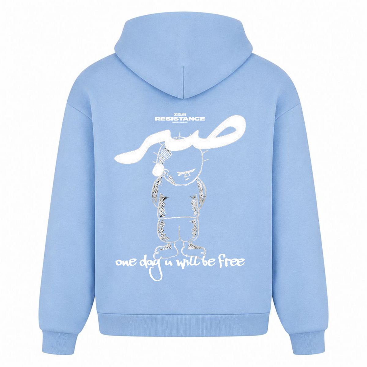 1DAY Oversized Hoodie - powder blue