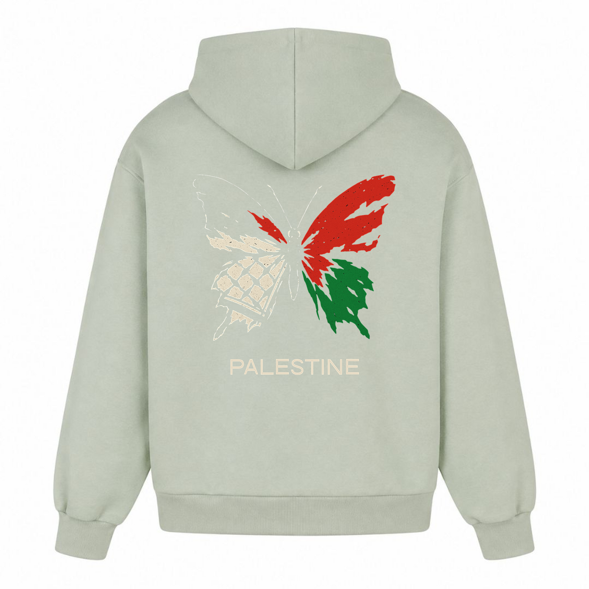 PLSTN BUTTERFLY Oversized Hoodie - light asphalt - Rueckseite