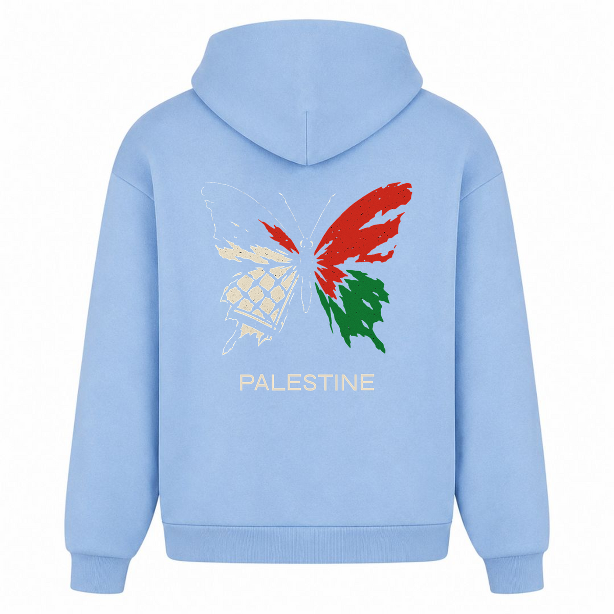 PLSTN BUTTERFLY Oversized Hoodie - powder blue - Rueckseite