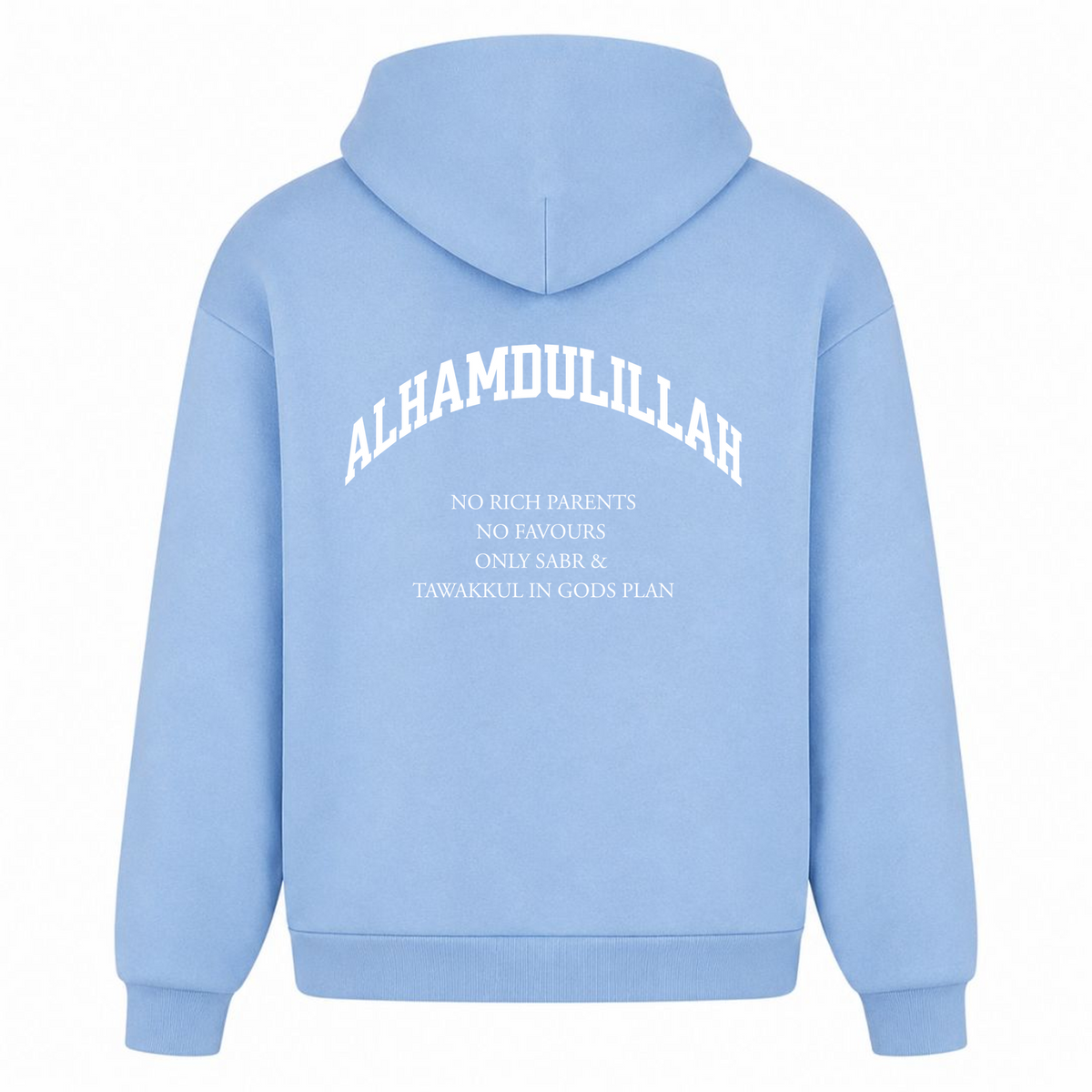 NO RICH PARENTS Oversized Hoodie - powder blue