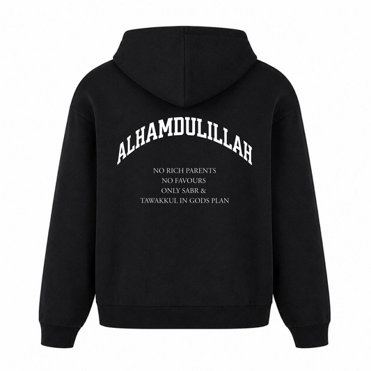 NO RICH PARENTS Oversized Hoodie - Schwarz