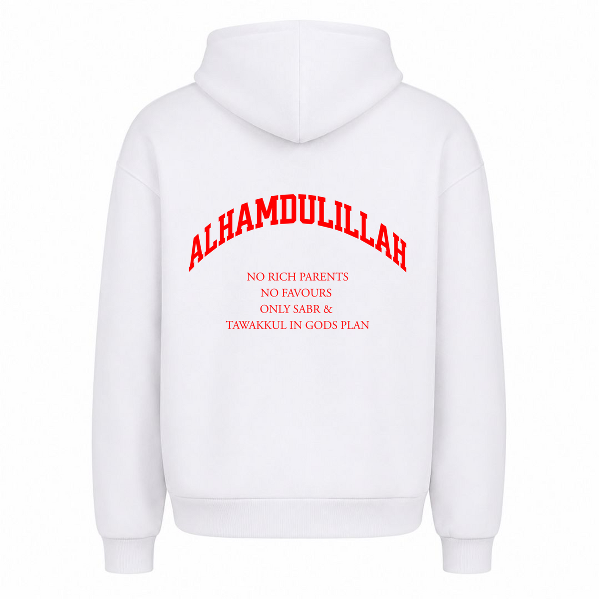 NO RICH PARENTS Oversized Hoodie - Weiß
