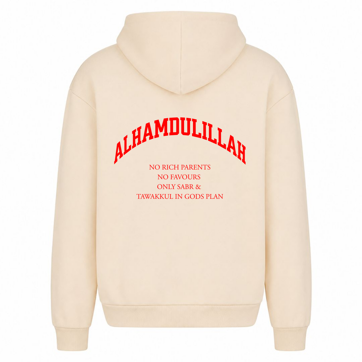 NO RICH PARENTS Oversized Hoodie - White Sand