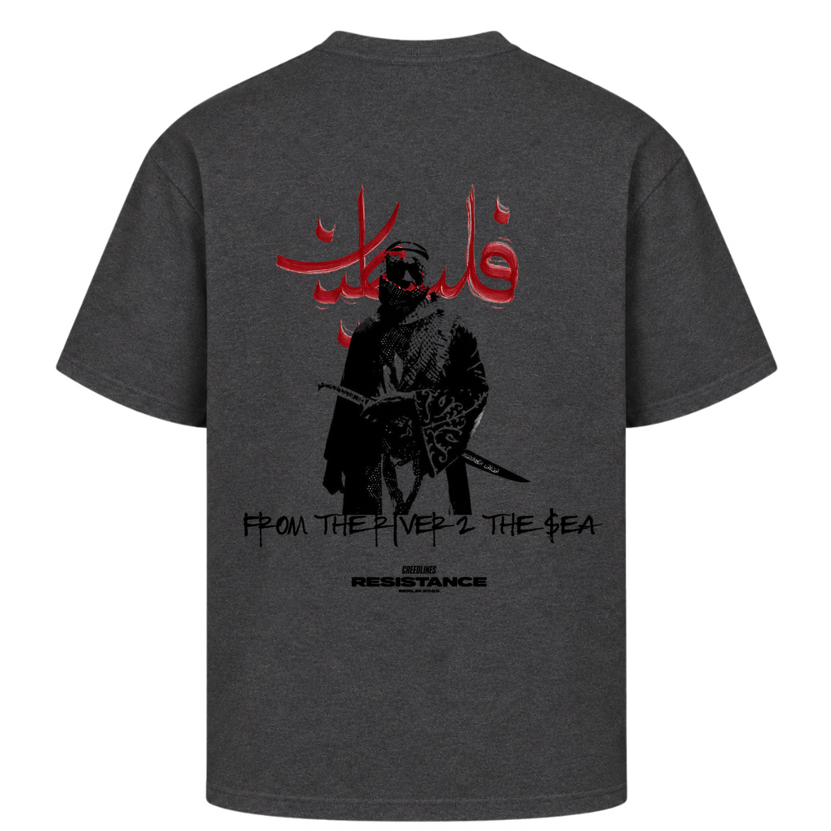 SAMURAI Oversized Shirt - Charcoal (Heather)
