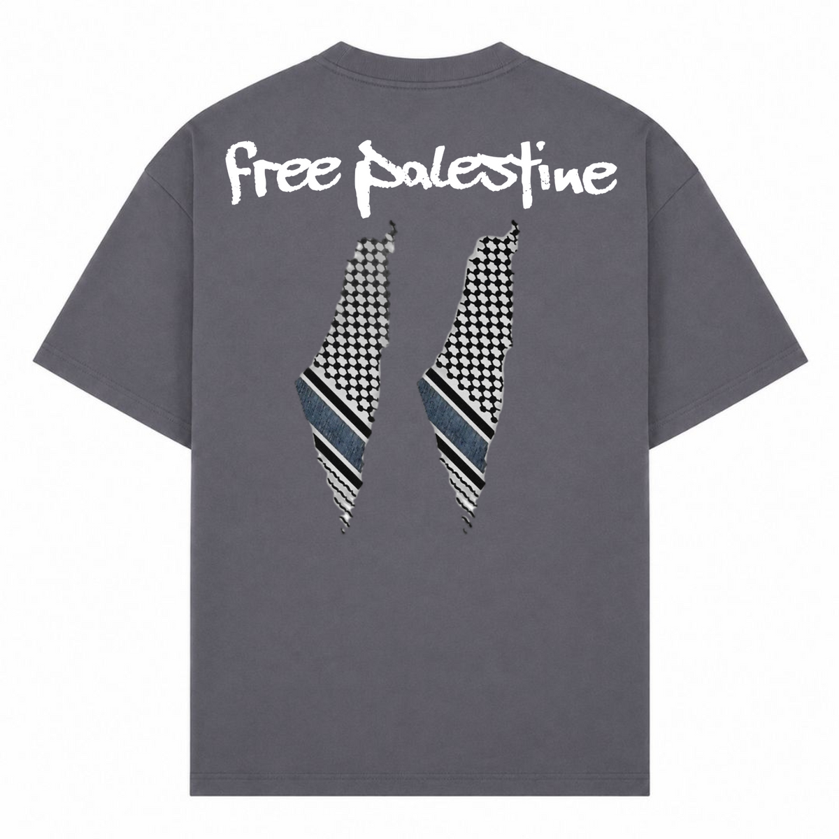 FREE PLSTN Oversized Shirt - dark grey 