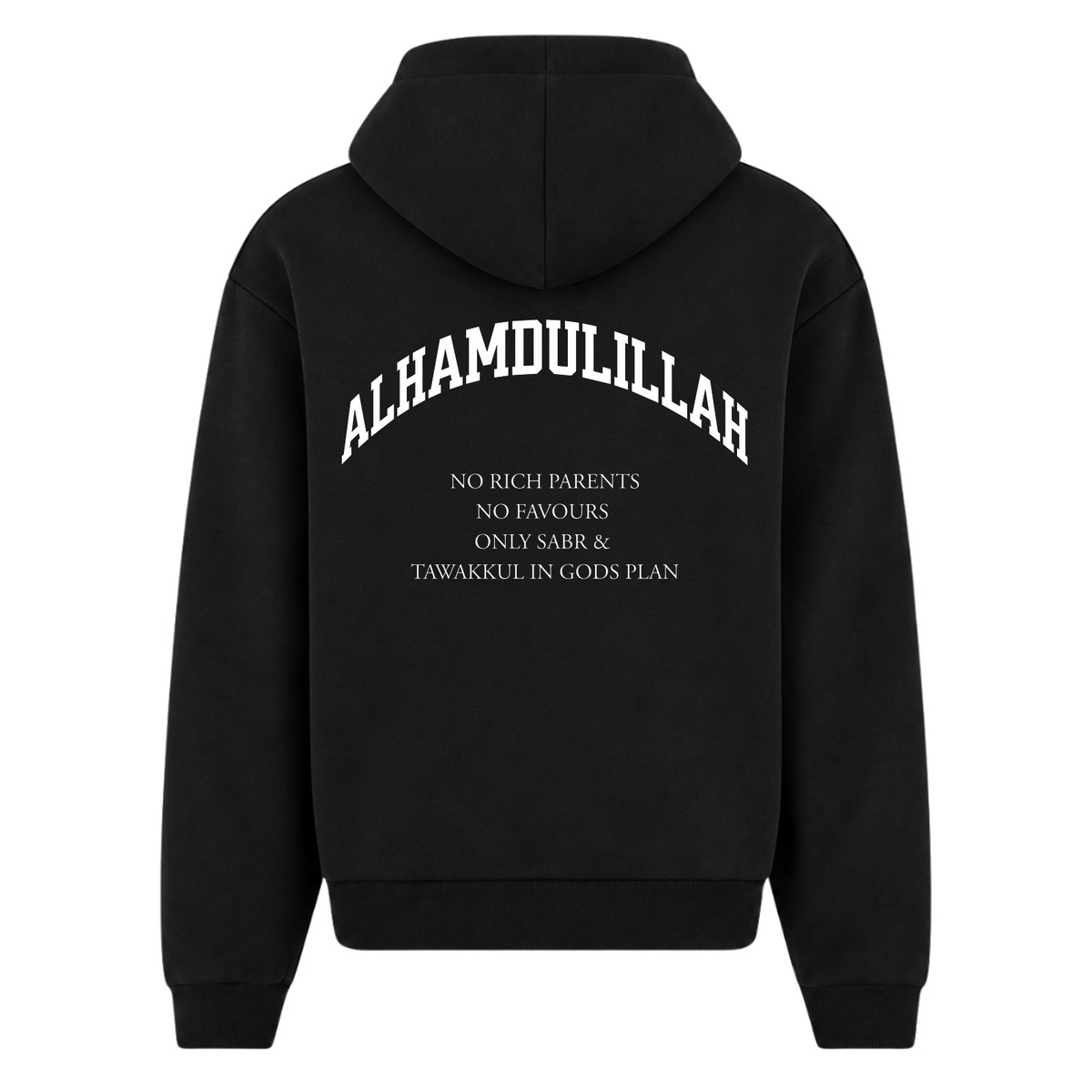 NO RICH PARENTS Oversized Zip Hoodie - Black - Rueckseite