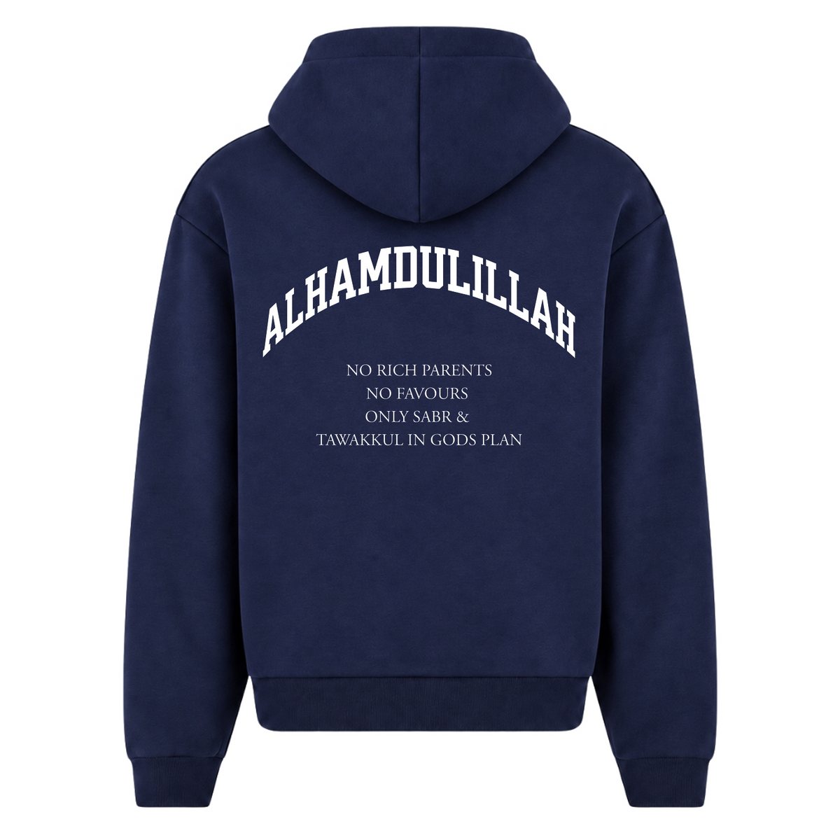 NO RICH PARENTS Oversized Zip Hoodie - Navy - Rueckseite
