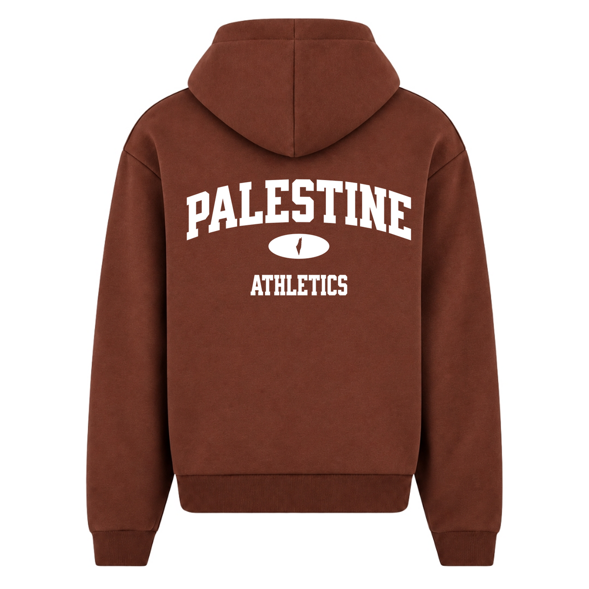 Athletics Oversized Zip Hoodie - Chocolate Brown - Rueckseite