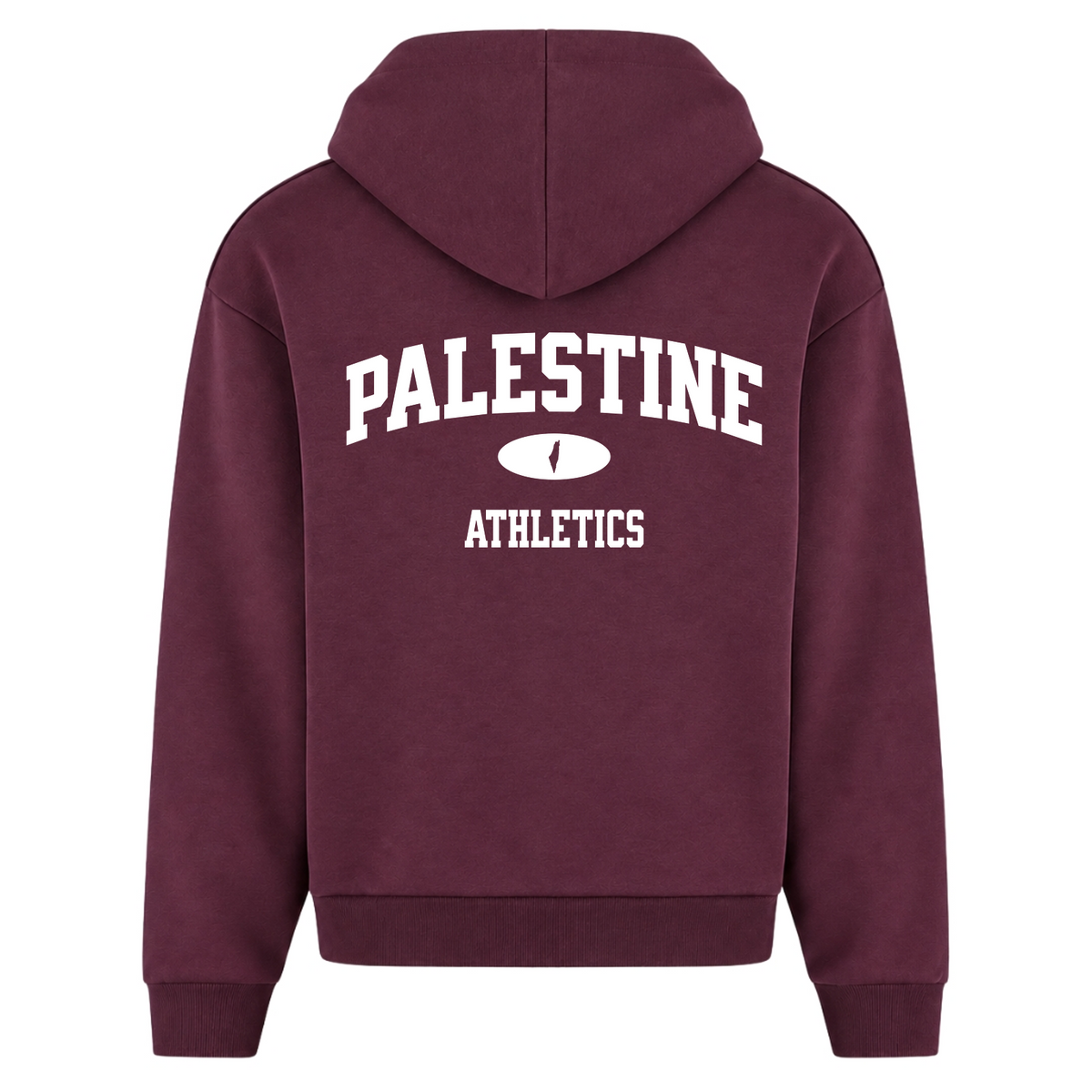 Athletics Oversized Zip Hoodie - Plum Purple - Rueckseite