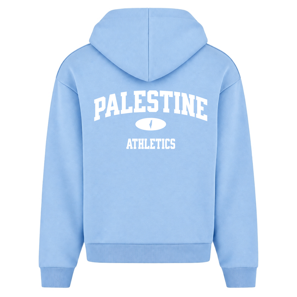 Athletics Oversized Zip Hoodie - Powder Blue - Rueckseite
