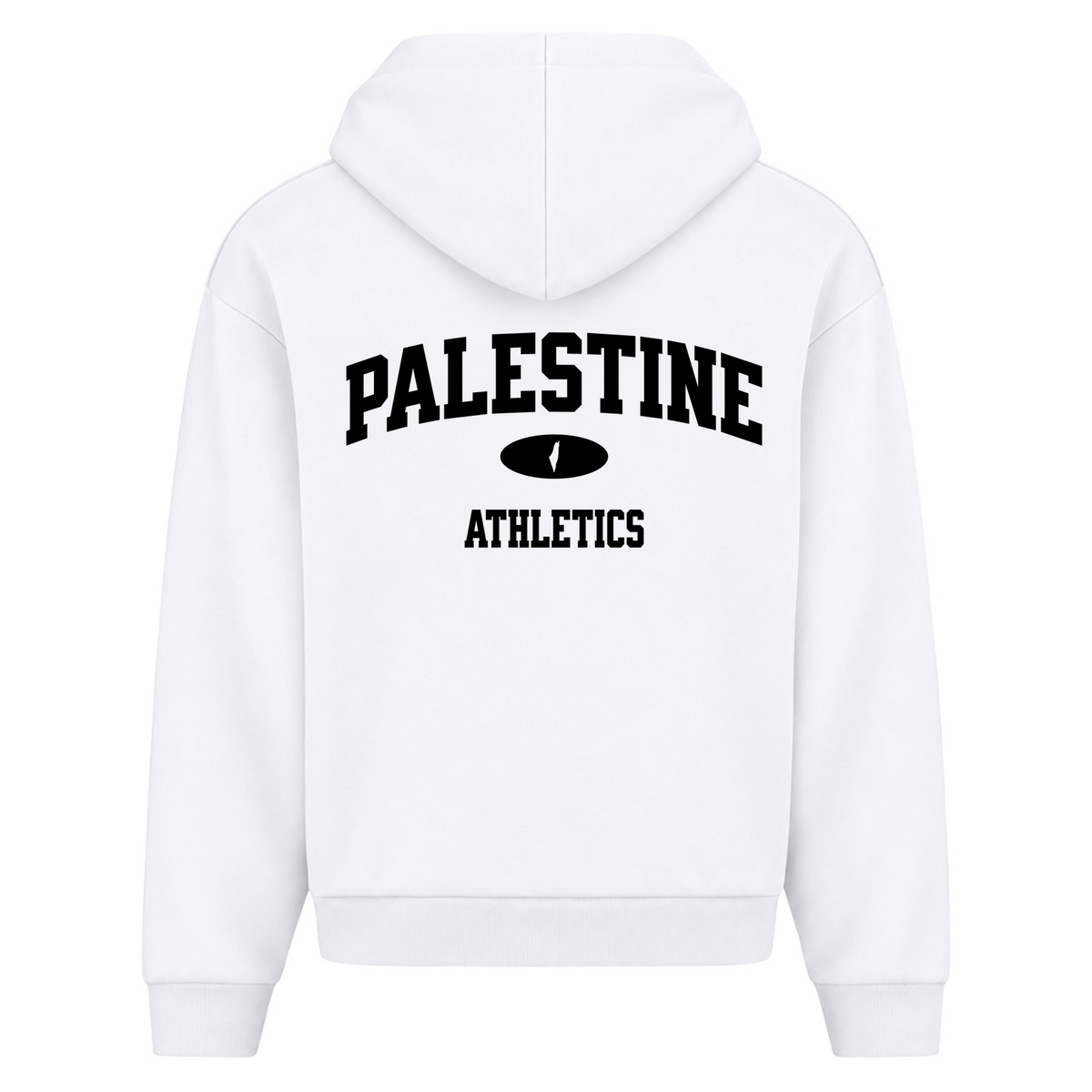 Athletics Oversized Zip Hoodie - White - Rueckseite