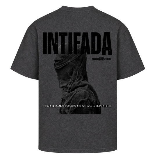 INTIFADA Oversized Shirt  - Charcoal (Heather)