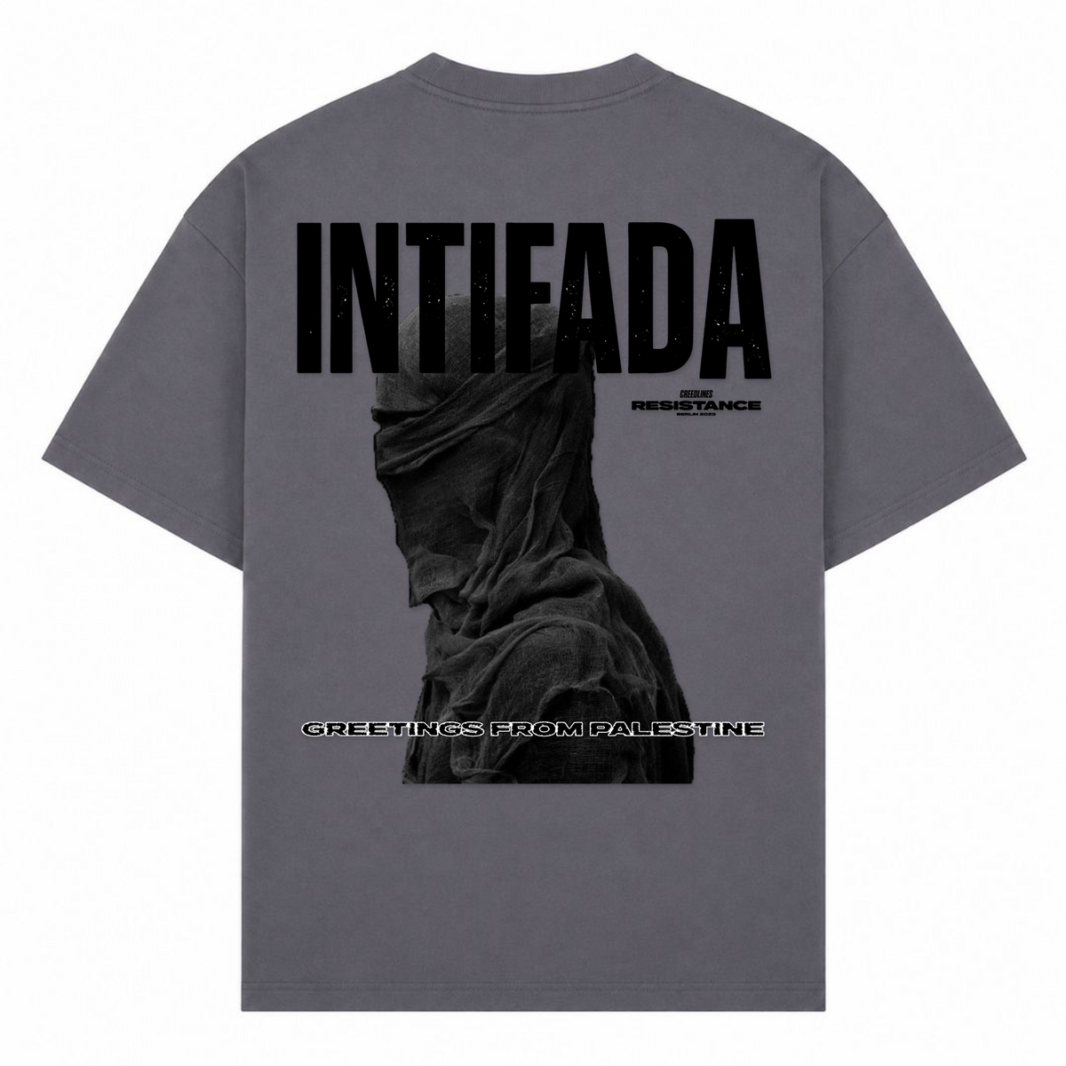 INTIFADA Oversized Shirt  - dark grey 