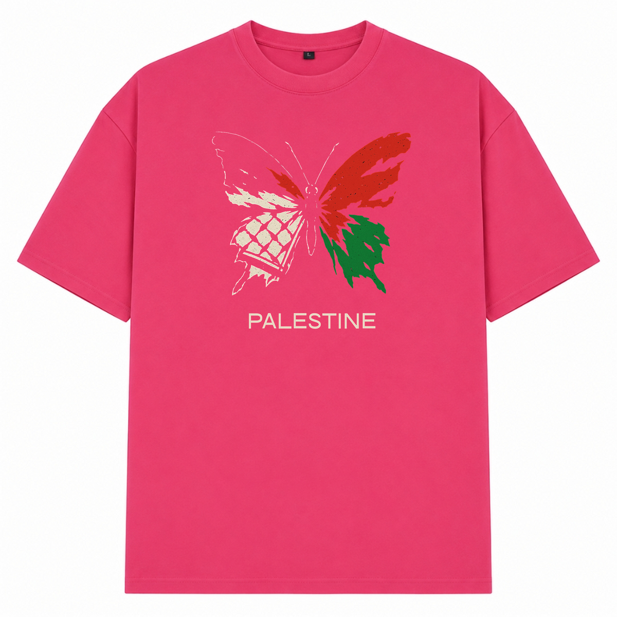 PLSTN BUTTERFLY Oversized Shirt - Hibiskus Pink