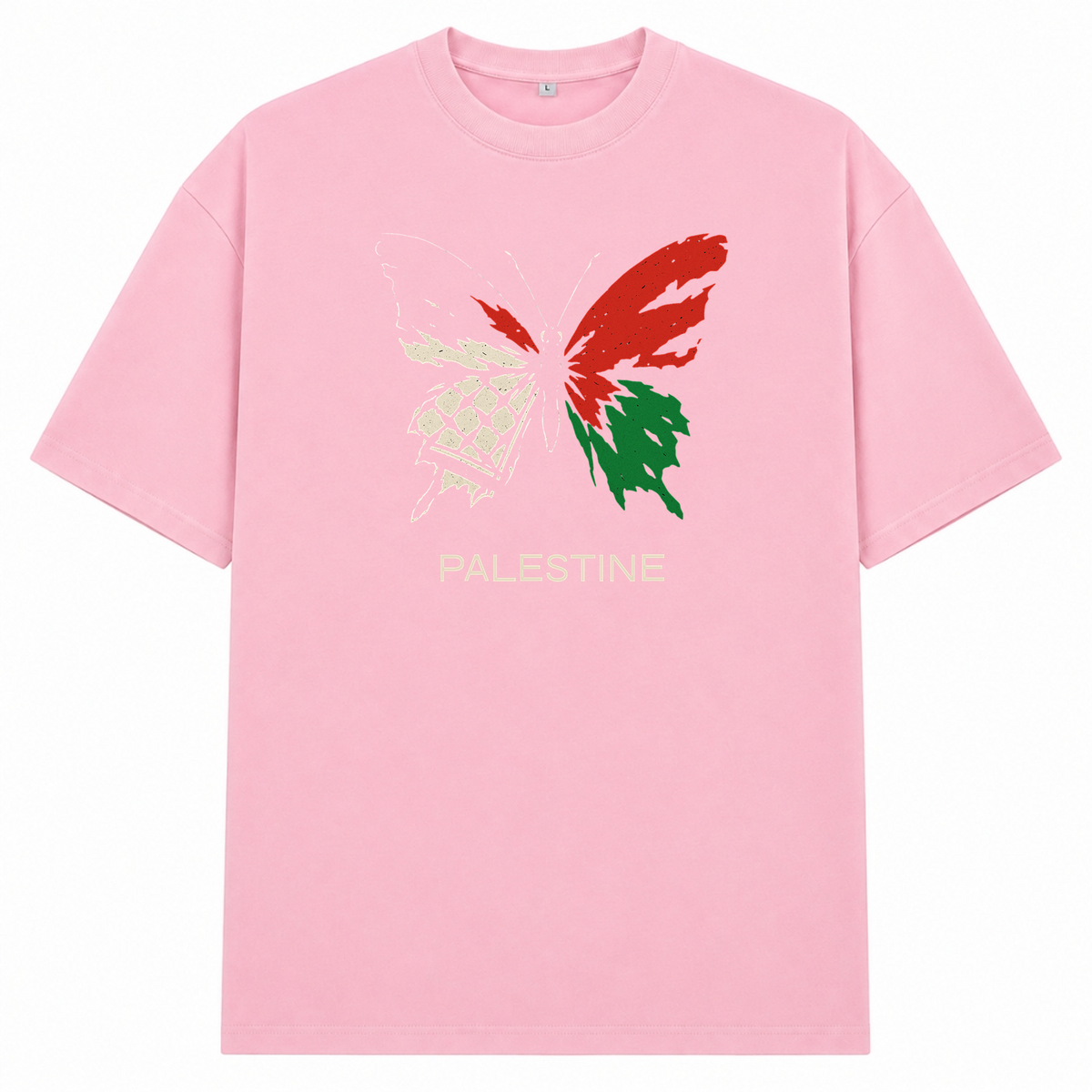 PLSTN BUTTERFLY Oversized Shirt - Soft Pink 