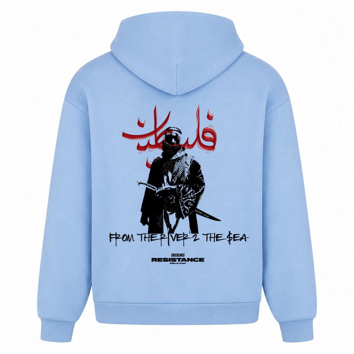 SAMURAI Oversized Hoodie - powder blue