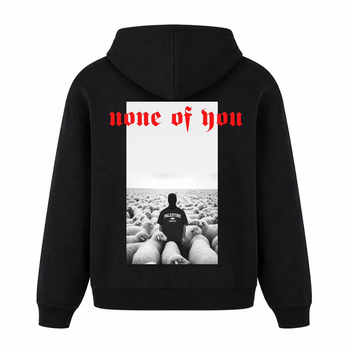 NONE OF YOU Oversized Hoodie - Schwarz