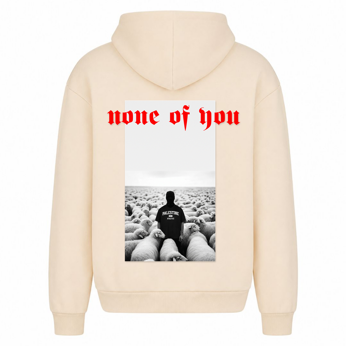 NONE OF YOU Oversized Hoodie - White Sand