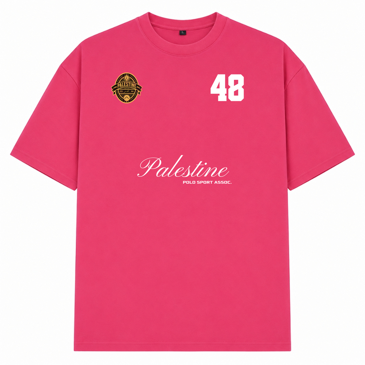 PLSTN Polo Oversized Shirt - Hibiskus Pink