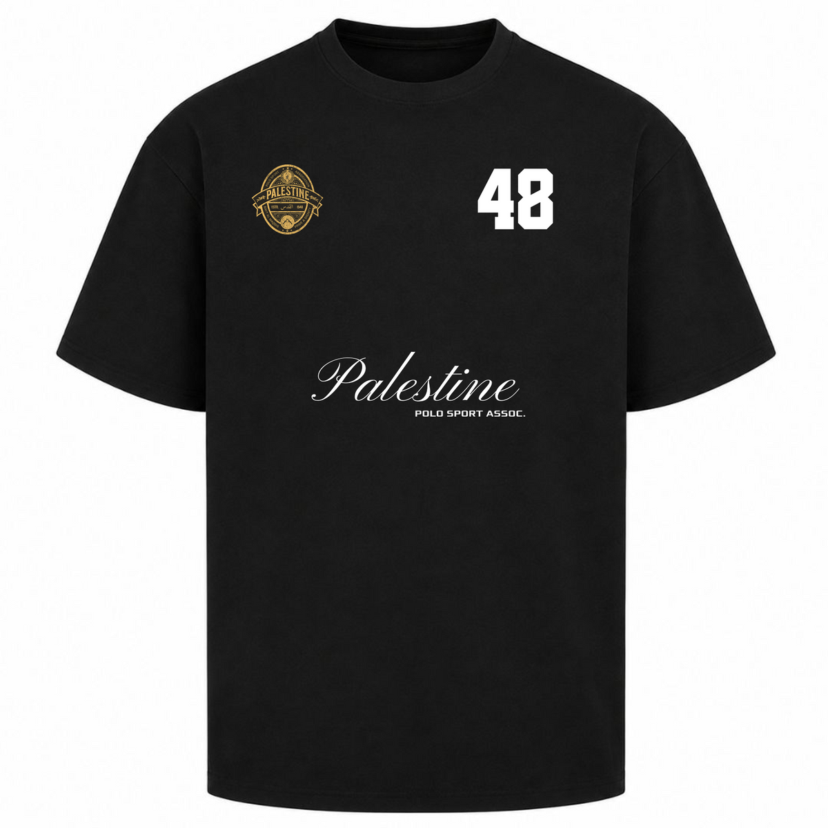 PLSTN Polo Oversized Shirt - Schwarz
