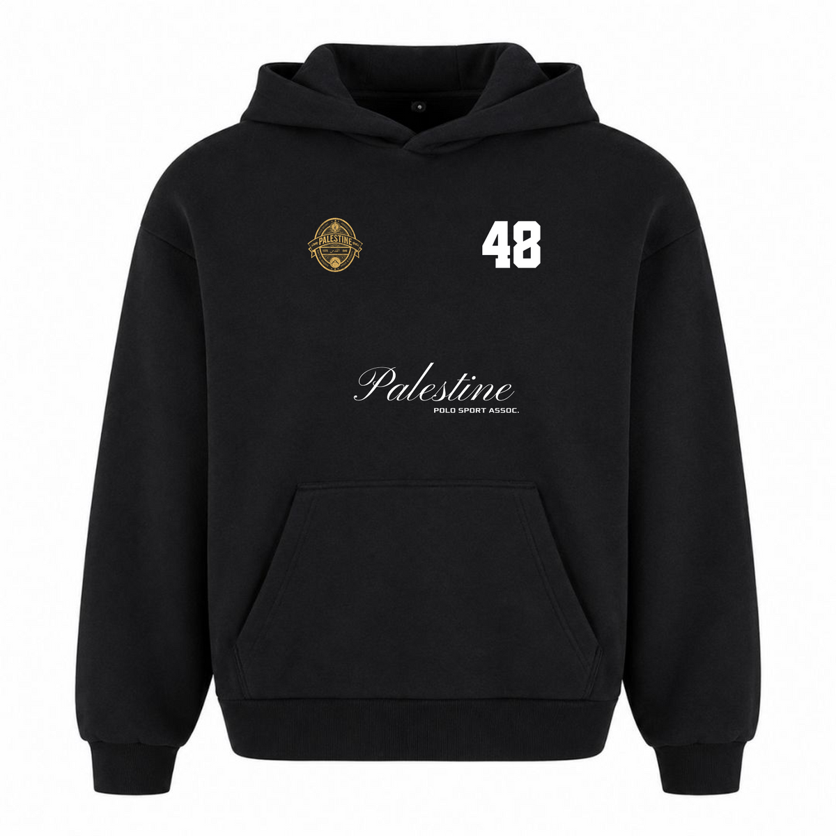 PLSTN Polo - Oversized Hoodie  - Schwarz