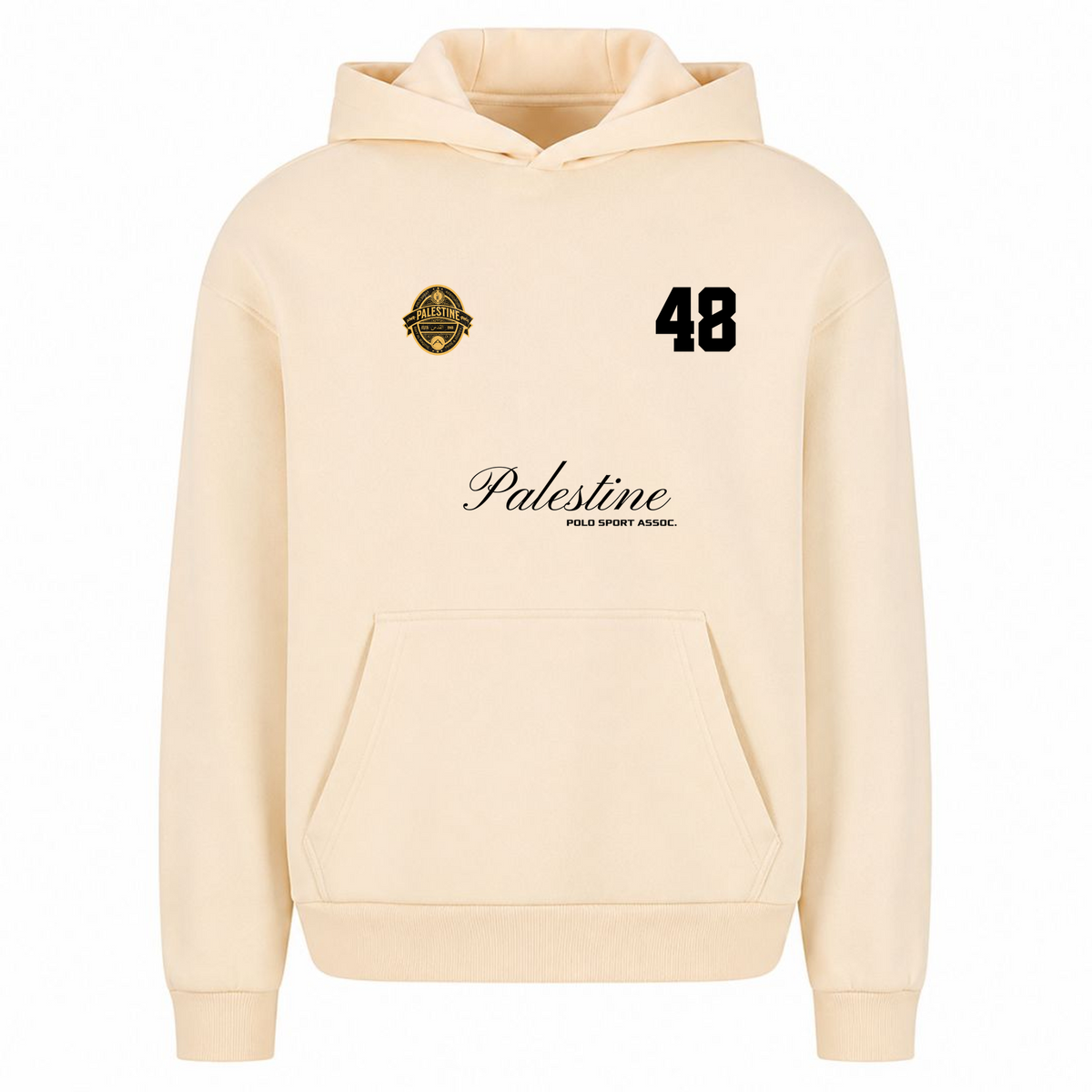 PLSTN Polo - Oversized Hoodie  - White Sand