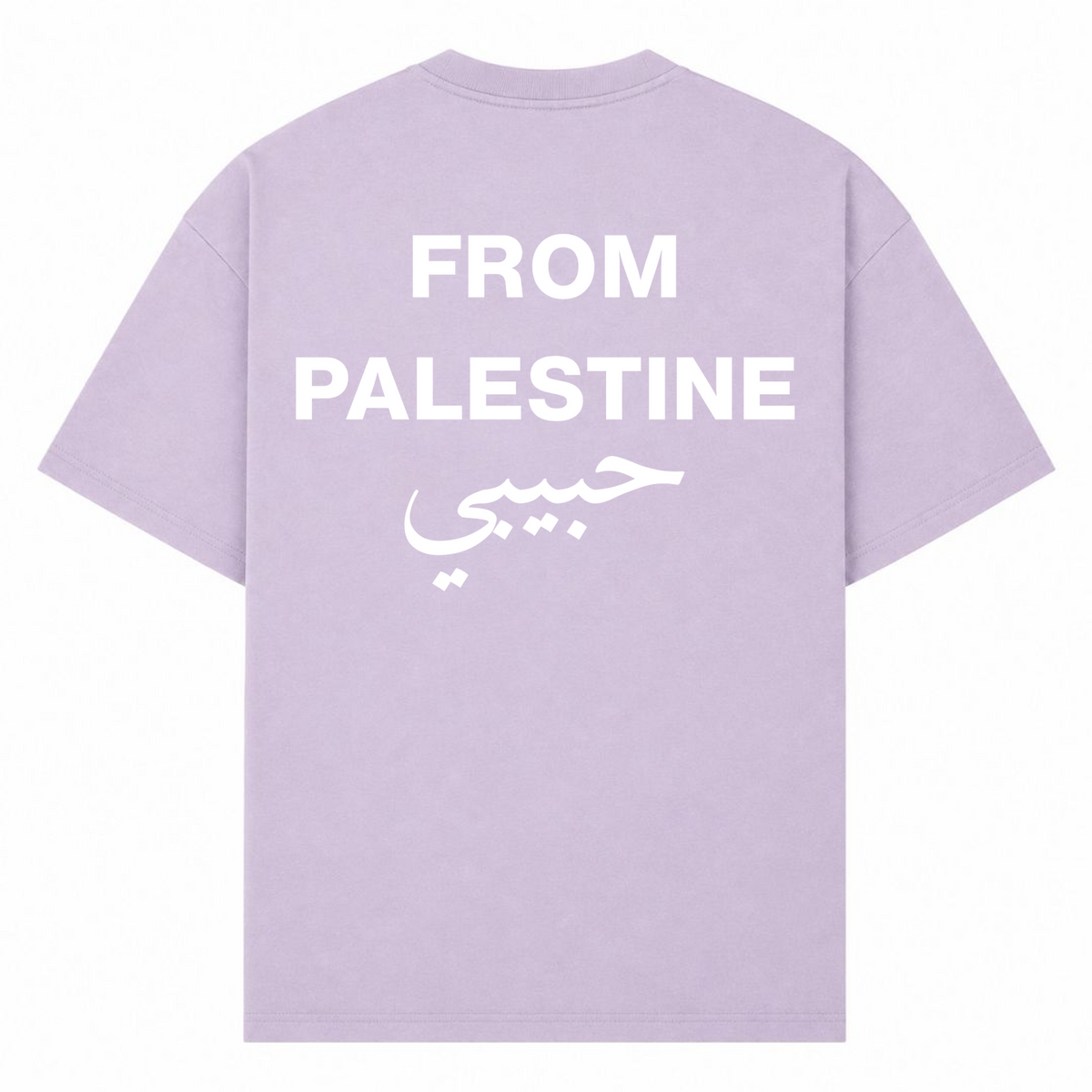 From Palestine Oversized Shirt - lilac