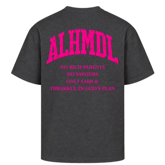 NO RICH PARENTS 3 Oversized Shirt - Charcoal (Heather)