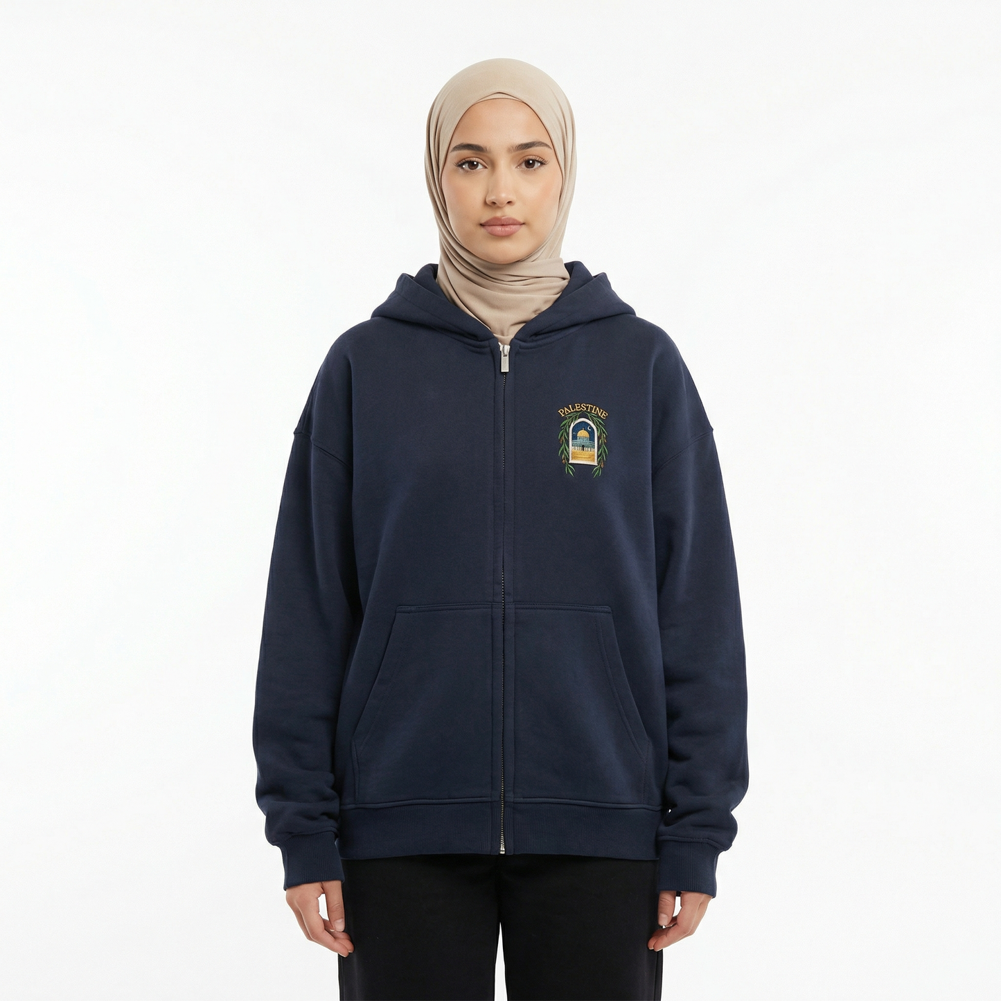 QUDS Oversized Zipper Hoodie