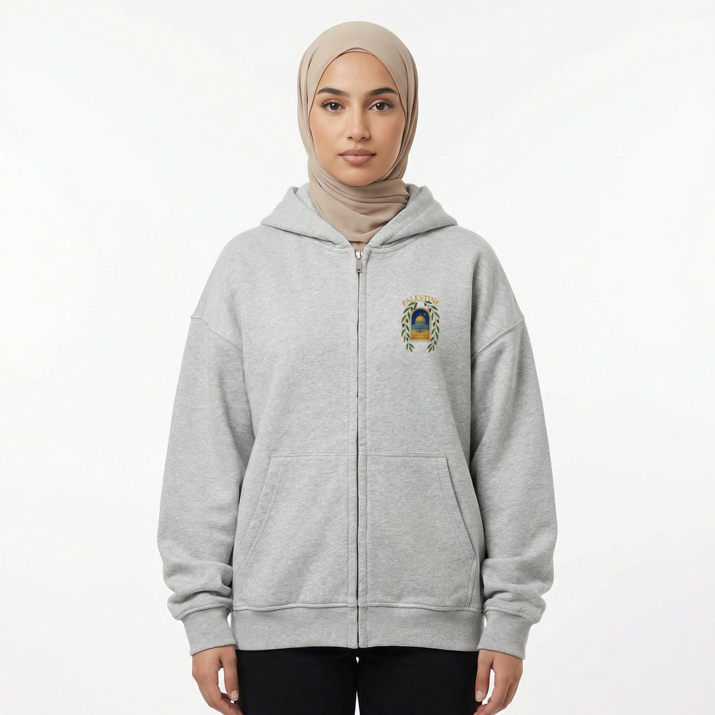 QUDS Oversized Zipper Hoodie