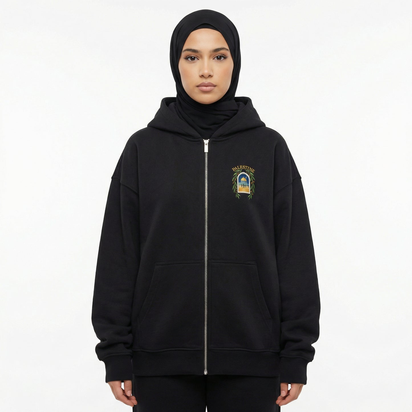 QUDS Oversized Zipper Hoodie